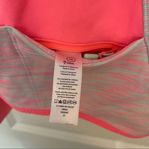 Ivivva by Lululemon Pink Gray Ready to Perform Sweater - Picture 7 of 8